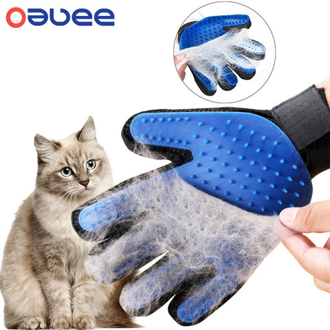 Guantes de limpieza para mascotas, perros y gatos, para cepillar y quitar el pelo de animales, masajeador de espalda y eliminación efectiva de pelos, guantes para perros ► Foto 1/6