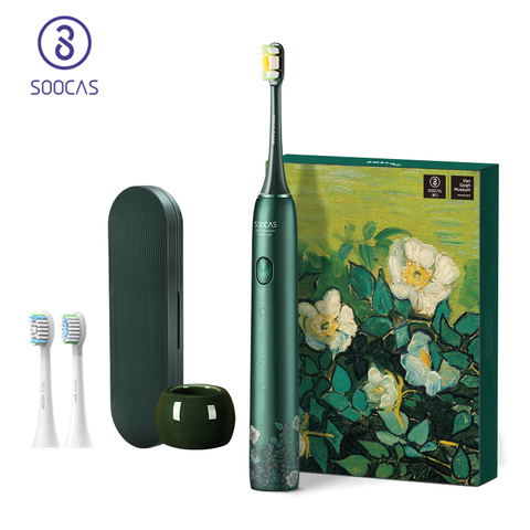 SOOCAS-cepillo de dientes eléctrico X3U Van Gogh para adulto, dispositivo de limpieza dental ultrasónico, automático, actualizado, recargable, rápido, resistente al agua, tipo c ► Foto 1/6