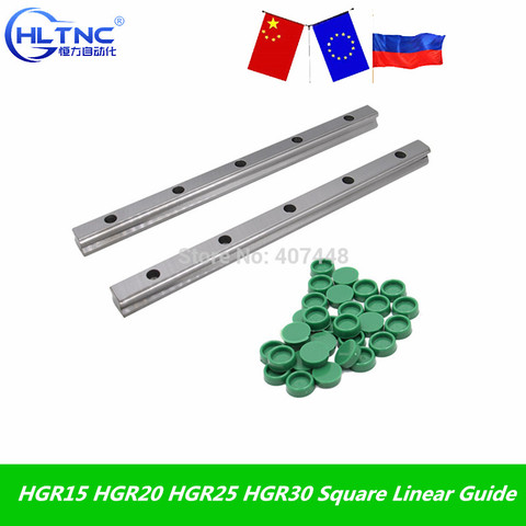 2 unidades 100 -1150mm HGR15 HGR20 HGR25 HGR30 carril de guía lineal cuadrado para carruajes de bloque deslizante HIWIN HGH20CA grabado de enrutador CNC ► Foto 1/6