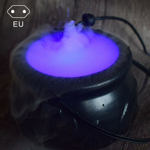 Humidificador LED para Halloween, máquina de humo con cambio de Color, decoración escalofriante para fiesta de Halloween, diseño de escena artesanal, juguete de broma ► Foto 1/6