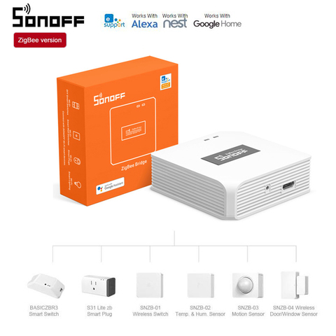 SONOFF Zigbee ZBBridge / SNZB-01 / SNZB-02 / SNZB-03 / SNZB-04 / BASICZBR3 inteligentne urządzenia domowe praca z Alexa Amazon Google Home ► Foto 1/6