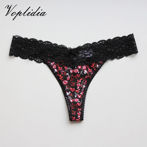 Voplidia-tangas de algodón con letras para mujer, S-XL, calzoncillos femeninos, ropa interior de tiro bajo ► Foto 1/6