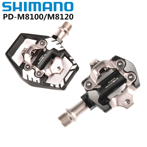 Shimano-pedales para bicicleta de montaña, Deore XT, PD-M8100, carrera, SPD, PD-M8120, con tacos de SM-SH51 ► Foto 1/6