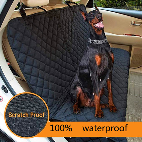 Cubierta para asiento trasero de coche para perro, alfombrilla protectora para asiento trasero de coche, impermeable, antideslizante, plegable ► Foto 1/6