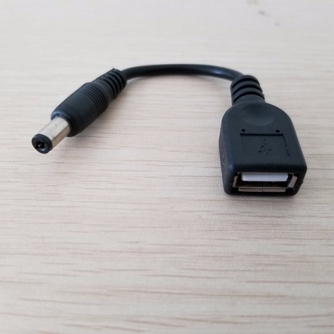 DC 5,5mm x 2,1mm adaptador macho mm A USB tipo A hembra Cable de alimentación de extensión 12cm ► Foto 1/4