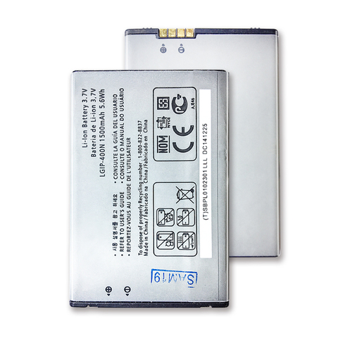 Batería de LGIP-400N de 1500mAh para LG OPTIMUS M/C/U/V/T/S/1 VM670 LS670 MS690 P500 P509 P503 P520 GX200 GX300 GW620 GM750 GT540 ► Foto 1/6