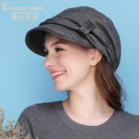 Gorros de otoño para mujer, gorra de béisbol térmica con visera de tendencia, algodón, antiviento, 9625 ► Foto 1/6