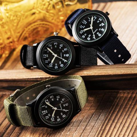 Reloj deportivo para hombre, pulsera de cuarzo resistente al agua con esfera redonda de nailon, ideal para negocios al aire libre, regalo, 2022 ► Foto 1/6