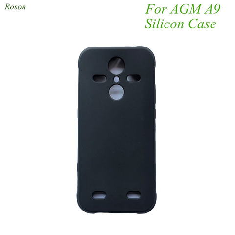 Roson-funda negra mate para AGM A9, cubierta trasera de silicona TPU suave, a prueba de golpes, Color de fondo, AGM A9, funda protectora de teléfono ► Foto 1/5