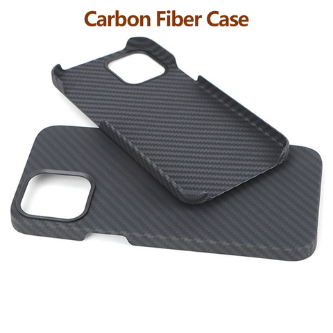 Funda de fibra de carbono auténtica para iPhone 12 Pro Max, cubierta trasera ultrafina de aramida para teléfono iPhone 11 12 Mini ► Foto 1/6