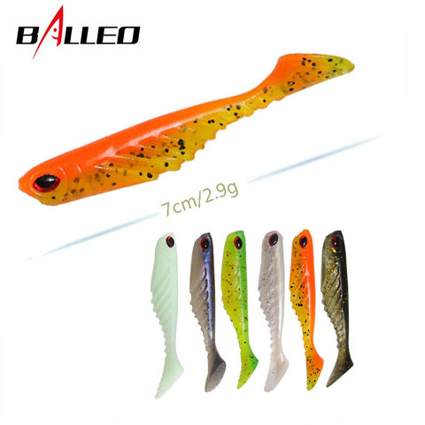 Balleo 10 unids/lote suave señuelo 7cm/2,9g de señuelo de pesca de cebo Wobbler de cebos para cebo de pesca shad gusano cebo ► Foto 1/6