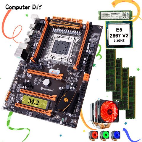 HUANANZHI deluxe X79 placa base con 256G SSD placa base paquete DIY Xeon CPU E5 2667 V2 con enfriador RAM 32G(4*8G) 1866 RECC ► Foto 1/6