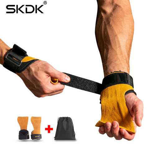 SKDK-empuñaduras para levantamiento de pesas, equipo de entrenamiento para gimnasio, Crossfit, guantes de gimnasia, antideslizantes ► Foto 1/5