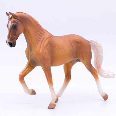 CollectA-animales de granja de campo, juguete de simulación de plástico PVC #88449, caballo que camina, Stallion dorado ► Foto 1/6