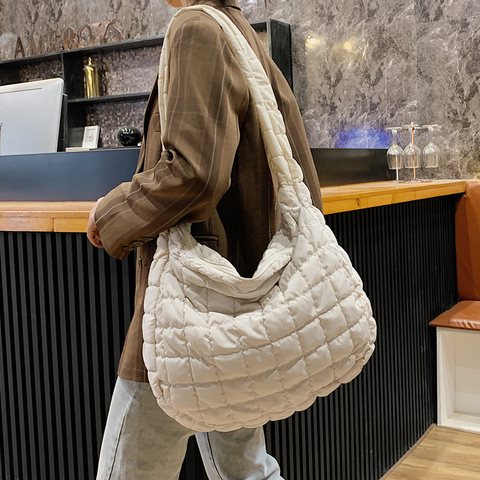 Bolso de hombro de tela suave para mujer, bolsa de hombro femenina de marca de calidad, de gran capacidad, 2022 ► Foto 1/6