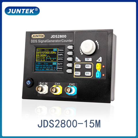 JUNTEK-generador de señal con función DDS, JDS2800-15M, 15MHz, Control Digital, medidor de frecuencia de doble canal, generador de onda aleatorio ► Foto 1/5