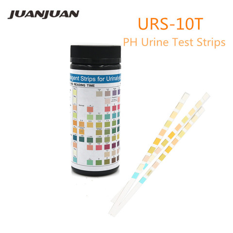 100 tiras URS-10T tiras de prueba de PH de orina reactivo de urinalisis 10 parámetros de prueba de orina tira de leucocitos papel de prueba de nitrito 40% de descuento ► Foto 1/6