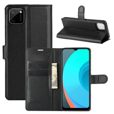 Funda de cuero para teléfono Realme C11, carcasa con tapa para Realme C15 ► Foto 1/6