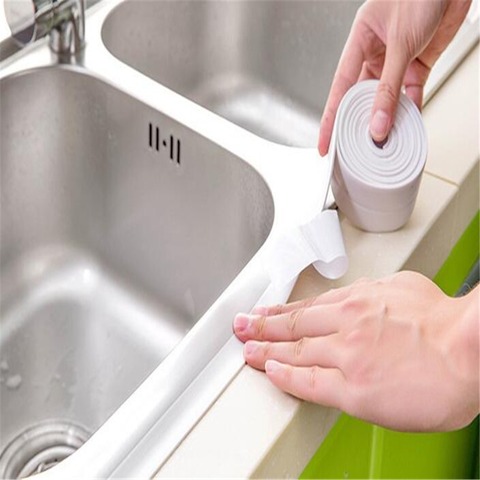 Cinta adhesiva a prueba de agua para baño, banda de sellado autoadhesiva impermeable para fregadero, cocina y ducha ► Foto 1/6