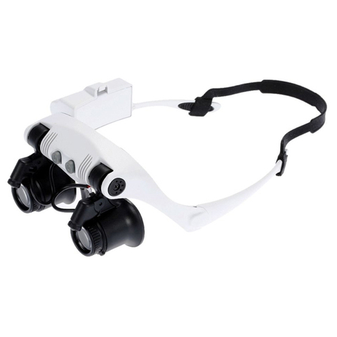 Lupa gafas Kromatech frente binocular 10/15/20/25x iluminado (LED) MG9892G-3A ► Foto 1/1