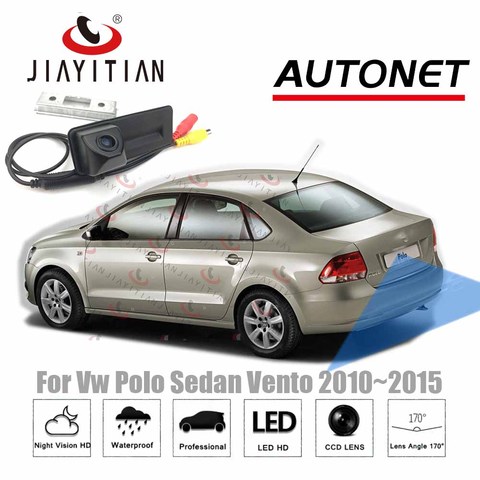 JIAYITIAN coche cámara para asa de maletero para VW Polo 5 sedán Vento 2010, 2011, 2012, 2013, 2014, 2015 CCD HD Visión trasera cámara de respaldo de estacionamiento ► Foto 1/4