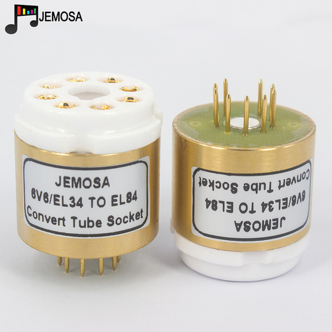 1PC 6V6 6L6 6L6GT 6P3P 6P6P EL34 a EL84 6BQ5 6P14 6P15 DIY de tubo de vacío amplificador convertir adaptador de enchufe ► Foto 1/6