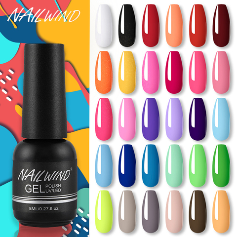 NAILWIND-esmalte de Gel UV LED, lámpara de esmaltes de uña en Gel, conjunto híbrido de manicura, necesita capa superior para base, pegatinas de uñas ► Foto 1/6