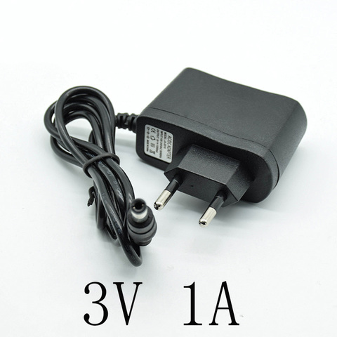 Adaptador convertidor de CA de 100-240V, cargador de fuente de alimentación CC de 3V y 1A, enchufe europeo de 5,5mm x 2,5mm (2,1mm) de CA a CC, nuevo ► Foto 1/4