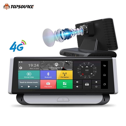 TOPSOURCE coche DVR 4G ADAS de navegación GPS HD 1080P 7,84 