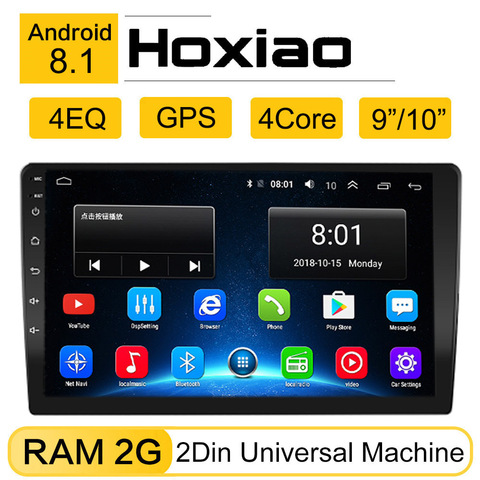 Hoxiao-Radio Multimedia con GPS para coche, Radio con reproductor, 2DIN, 9 