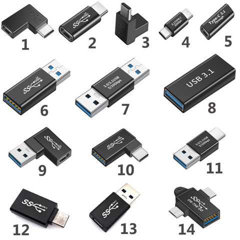 Conector de alimentación otg 2 en 1, adaptador de carga tipo c, Cable de extensión para portátil, tableta y teléfono, usb 3,1 ► Foto 1/6