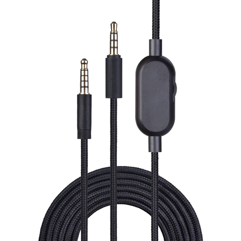 Cable de repuesto trenzado de 2,0 M, Cable de música para Logitech G433 G233 G Pro X, auriculares para videojuegos con Control de volumen silencioso ► Foto 1/6