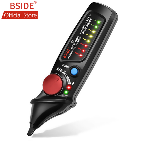 BSIDE AVD06-comprobador de voltaje sin contacto, modo Dual CA 12-1000V, Automático/Manual, Detector NCV, control de cable en vivo, sensibilidad ajustable ► Foto 1/6