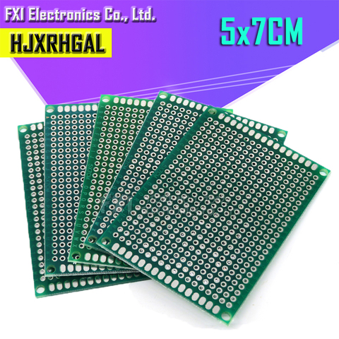 5 piezas 5x7 cm 5*7 DE DOBLE lado PCB prototipo diy placa de circuito impreso Universal igmopnrq ► Foto 1/2