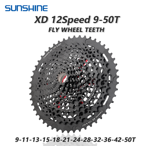 SUNSHINE XD-Cassette de 12 velocidades 9-50T, piñón para volante de bicicleta de montaña, Compatible con SRAM GX EAGLE Freewheel ► Foto 1/6