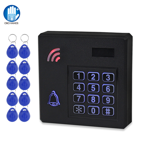 Teclado de Control de acceso resistente al agua DC12V IP68, controlador de acceso RFID para exteriores, sistema de abridor de puerta electrónico EM4100 125KHz, tarjetas para llaves ► Foto 1/6