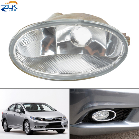 ZUK gafas lente delante de la luz de niebla de la lámpara de la niebla para HONDA ACCORD 2008-2013 para CIVIC 2009-2015 FIT JAZZ 2012-2014 con bol de aluminio ► Foto 1/6