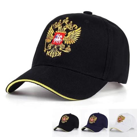 Rusia gorras de béisbol insignia de Rusia bordado Golf gorras tipo Snapback de algodón de las mujeres de los hombres gorros de Hip Hop hueso deportes de moda sombreros ► Foto 1/6