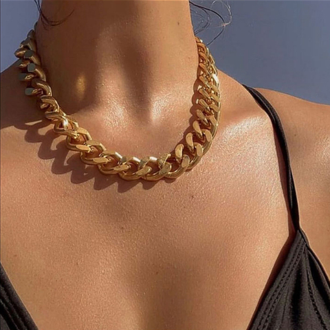 Collar con colgante de moneda para mujer, medallón de Perla Barroca de Hip Hop, gargantilla de cadena de múltiples capas, joyería Punk 2022 ► Foto 1/6