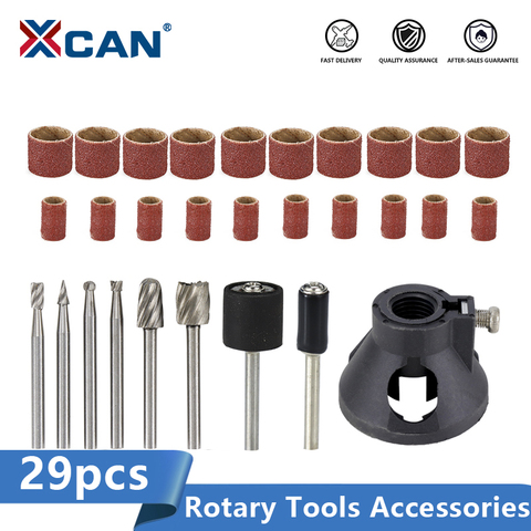 XCAN-Accesorios de herramientas rotativas para lijado, herramienta de pulido para Dremel, 29 Uds. ► Foto 1/6