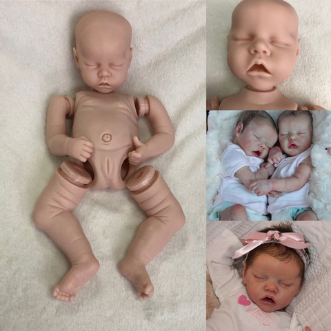 Kit de muñeca recién nacida de 19 pulgadas, cuerpo completo de silicona, sin pintar, piezas sin terminar ► Foto 1/6