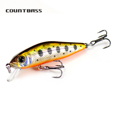 1pc Countbass cebo duro 55mm pececillo flotante Wobblers Walleye carnada de robaleta negra de agua dulce de señuelo de pesca buceo 0,8-1m ► Foto 1/6