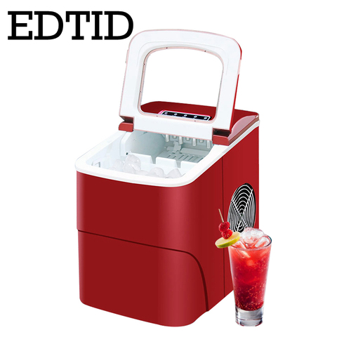 EDTID Mini máquina automática de fabricación de hielo eléctrica 15kgs/24H portátil bala bloque redondo cubo de hielo cafetería 220V ► Foto 1/6