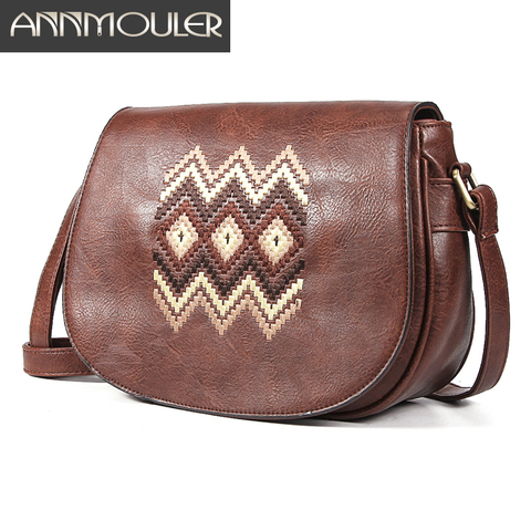 Annmouler-Bolso de hombro Vintage para mujer, bandolera bordada, pequeña, de calidad, cruzado ► Foto 1/6