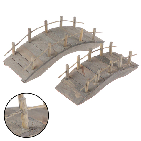 Miniaturas de jardín para casa de muñecas, puente de arco de madera para ornamento, casa de muñecas, artesanía de decoración del hogar, 1:12 ► Foto 1/6