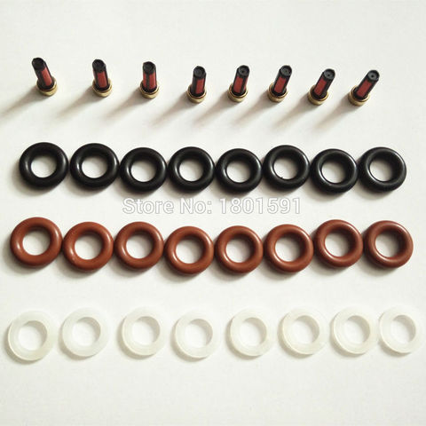 Toda la venta 8set kit de reparación de inyector de combustible filtros tapones de anillos para Mercedes g500 motor m113 112, 0280156153, 0280155744, 0280156014 ► Foto 1/6