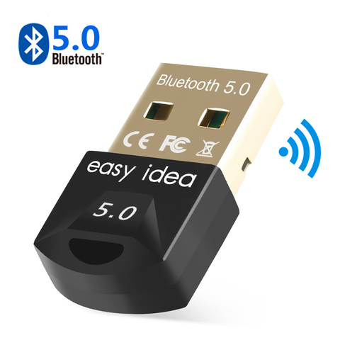 Adaptador receptor USB Bluetooth 5,0, Bluetooth 5,0, Dongle inalámbrico con Bluetooth 4,0, Mini transmisor de música con Bluetooth para PC y ordenador ► Foto 1/6