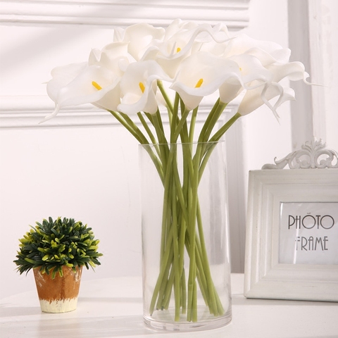 Ramo de flores de lirio Artificial de 5P, decoración para fiesta de boda, flor decorativa para el hogar ► Foto 1/6