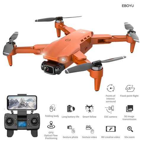 EBOYU-Dron plegable L900PRO con GPS, 5G, WiFi, FPV, 4K, HD, 120 grados, cámara gran angular, Motor sin escobillas, posicionamiento, RC ► Foto 1/1