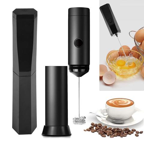 Mezclador de café eléctrico recargable, batidor de leche, vaporizador, carga USB, portátil, 13000RPM, ajustable ► Foto 1/6